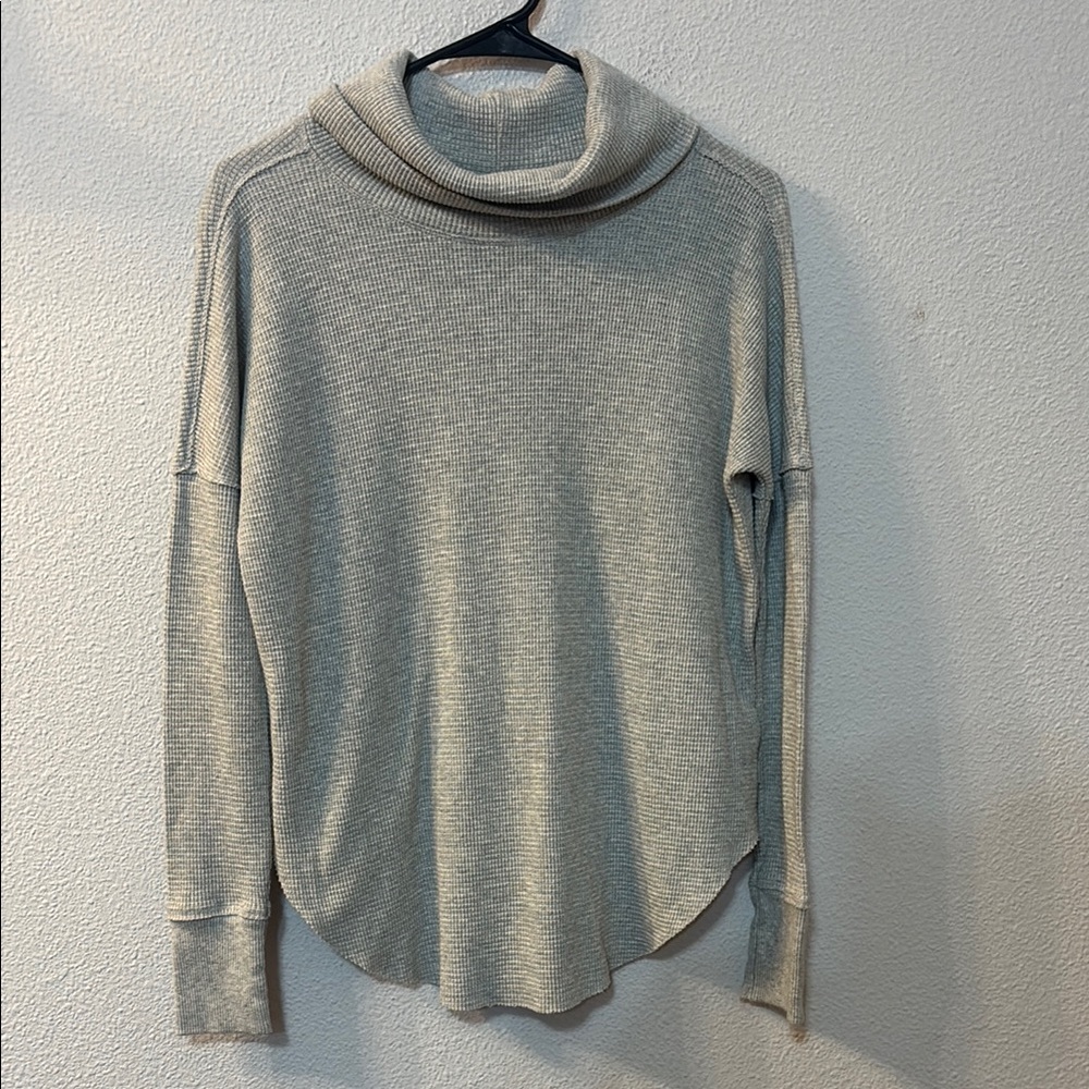 TNA Gray Cowl Neck Sweater with Relaxed Fit